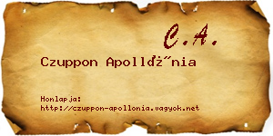 Czuppon Apollónia névjegykártya